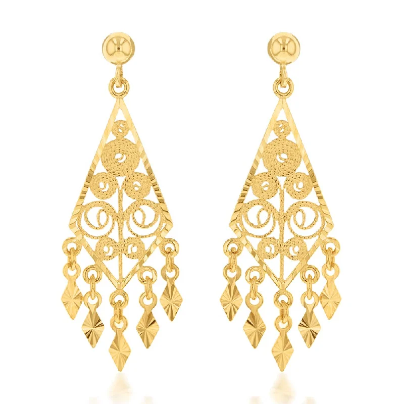 Premium Jewelry, Premium Discounts – Act Fast 9ct Yellow Gold Chandelier Drop Earrings Premium Jewelry, Premium Discounts – Act Fast 9ct Yellow Gold Chandelier Drop Earrings