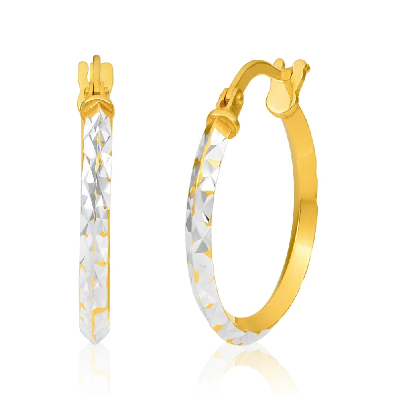 Stunning Jewelry Pieces At The Lowest Prices Ever 9ct Yellow Gold Silver Filled 15mm Hoop Earrings with diamond cut feature Stunning Jewelry Pieces At The Lowest Prices Ever 9ct Yellow Gold Silver Filled 15mm Hoop Earrings with diamond cut feature