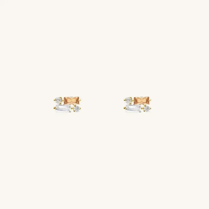 Discounted Jewelry For A Glamorous Look Bea Studs Champagne