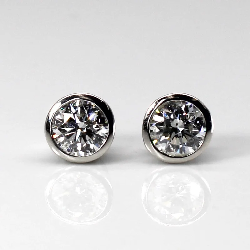 Luxury Jewelry Now At Special Promotional Rates Bezel Set Diamond Stud Earrings | 1.20ctw SI2/I1 H/I | Luxury Jewelry Now At Special Promotional Rates Bezel Set Diamond Stud Earrings | 1.20ctw SI2/I1 H/I |