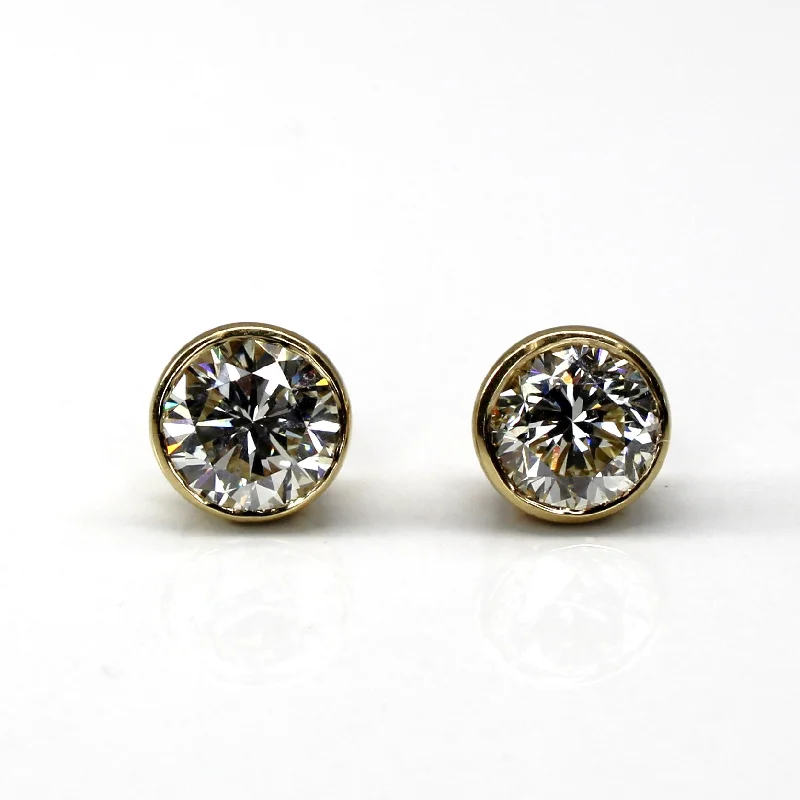 Exclusive Jewelry Bundles At Discounted Prices Bezel Set Diamond Stud Earrings | 2.40ctw VS1/VS2 I | Exclusive Jewelry Bundles At Discounted Prices Bezel Set Diamond Stud Earrings | 2.40ctw VS1/VS2 I |