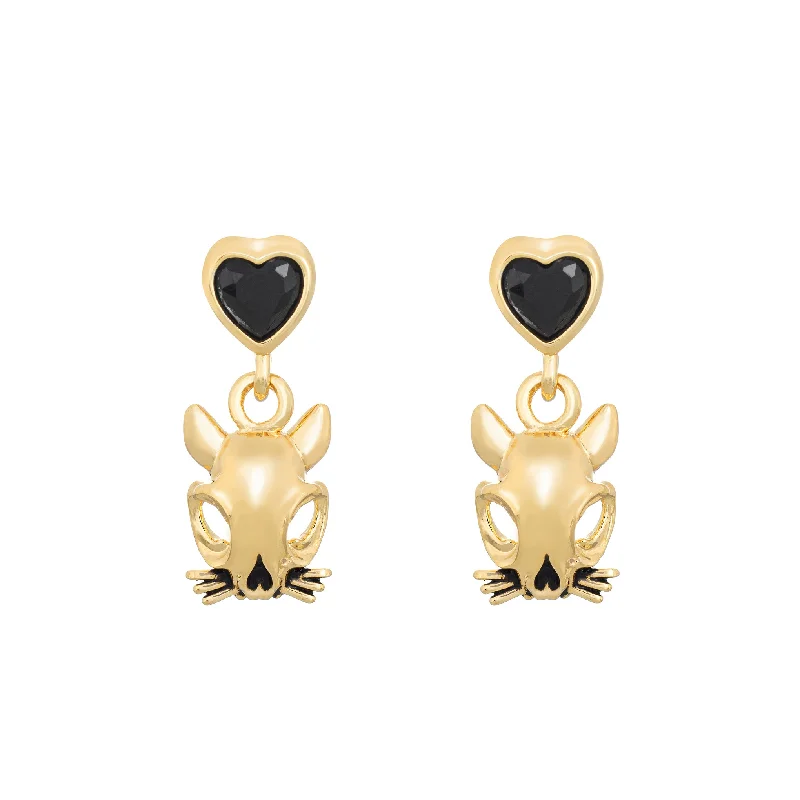Affordable Glamour – Premium Jewelry For Less Cat Skull Earrings