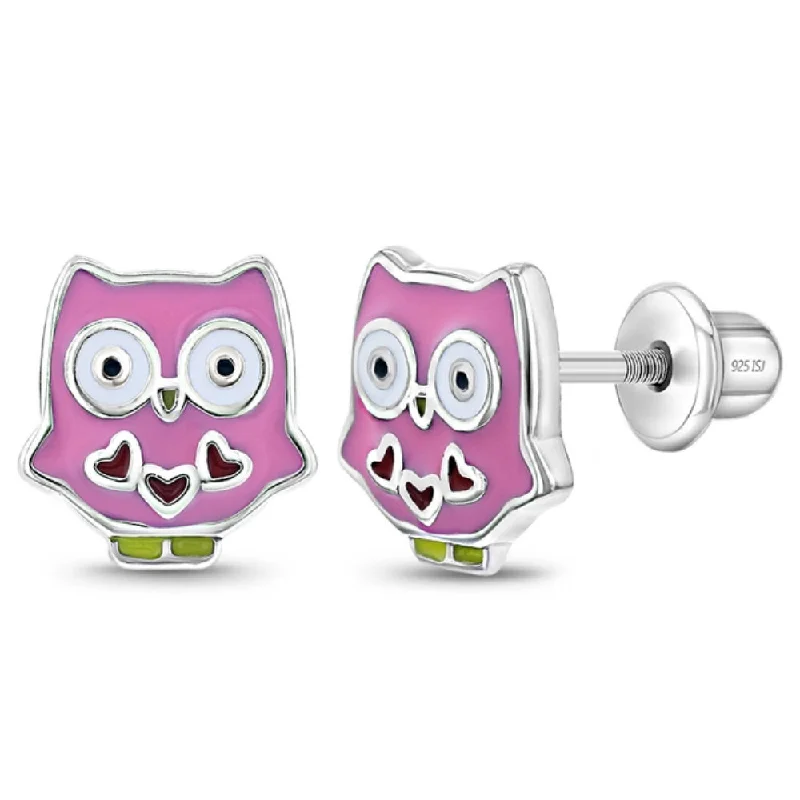 Versatile Layering Jewelry For Effortless Chic Children's Sterling Silver Owl Enamel Stud Earrings Versatile Layering Jewelry For Effortless Chic Children's Sterling Silver Owl Enamel Stud Earrings