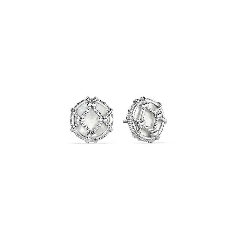Exclusive Gemstone Jewelry At Special Prices SS Judith Ripka Isola Stud Earrings With Mother Of Pearl Exclusive Gemstone Jewelry At Special Prices SS Judith Ripka Isola Stud Earrings With Mother Of Pearl