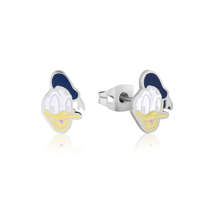 Elevate Your Outfit With Discounted Statement Jewelry DISNEY Stainless Steel 11mm Animated Donald Duck Studs Earrings Elevate Your Outfit With Discounted Statement Jewelry DISNEY Stainless Steel 11mm Animated Donald Duck Studs Earrings