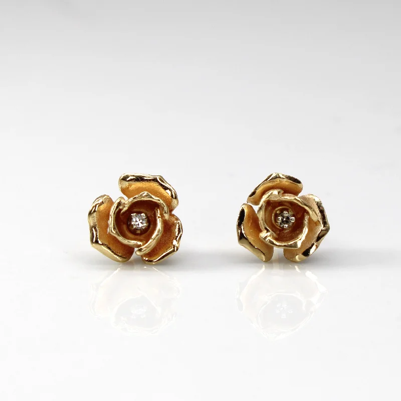 Limited-Time Offer On Elegant Jewelry Pieces Flower Design Diamond Stud Earrings | 0.02ctw | Limited-Time Offer On Elegant Jewelry Pieces Flower Design Diamond Stud Earrings | 0.02ctw |