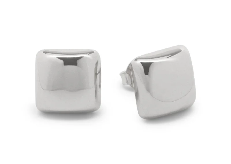 Elegant Jewelry, Affordable Luxury – Shop Now Square Domed Studs, Sterling Silver