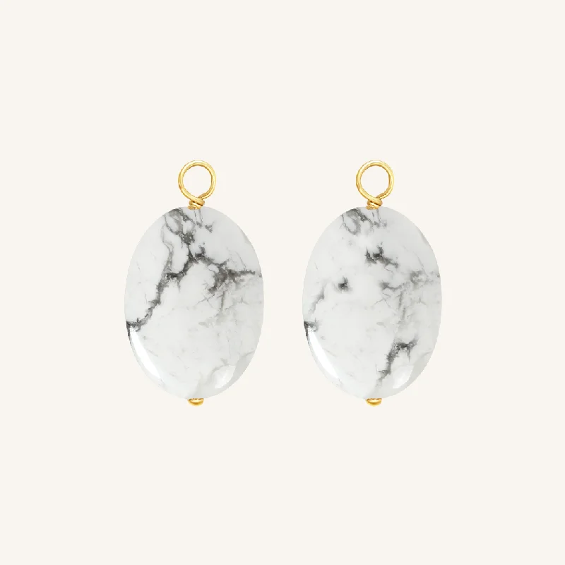 Best Jewelry Sale – Shop Exclusive Designs Now Howlite Stone Hoop Charm - Stone of Clarity (Set of 2) Best Jewelry Sale – Shop Exclusive Designs Now Howlite Stone Hoop Charm - Stone of Clarity (Set of 2)