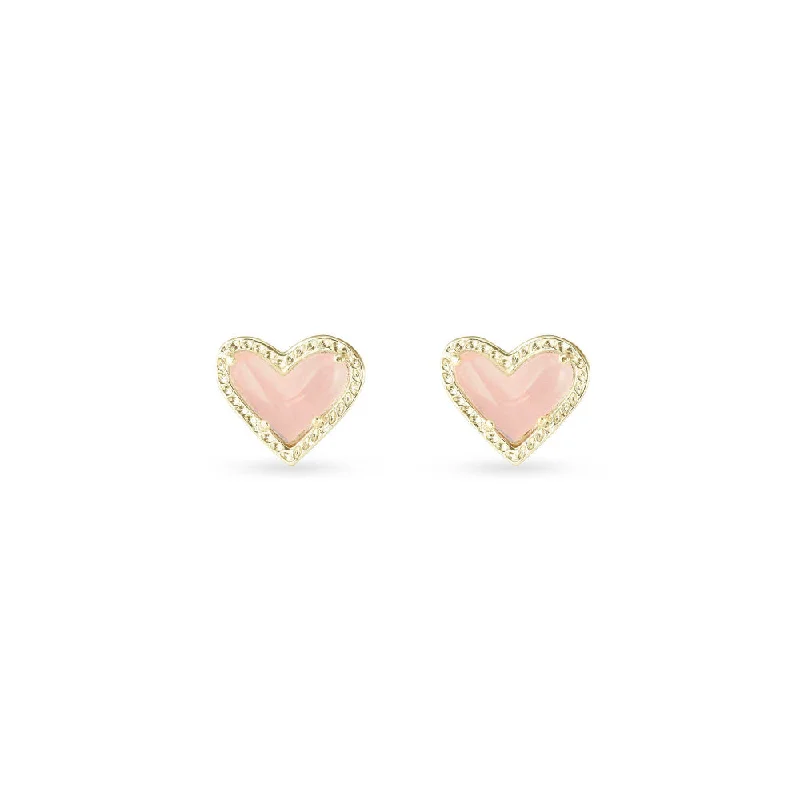 Trending Jewelry Now Available At Exclusive Prices Kendra Scott Ari Heart Gold Stud Earrings in Rose Quartz Trending Jewelry Now Available At Exclusive Prices Kendra Scott Ari Heart Gold Stud Earrings in Rose Quartz
