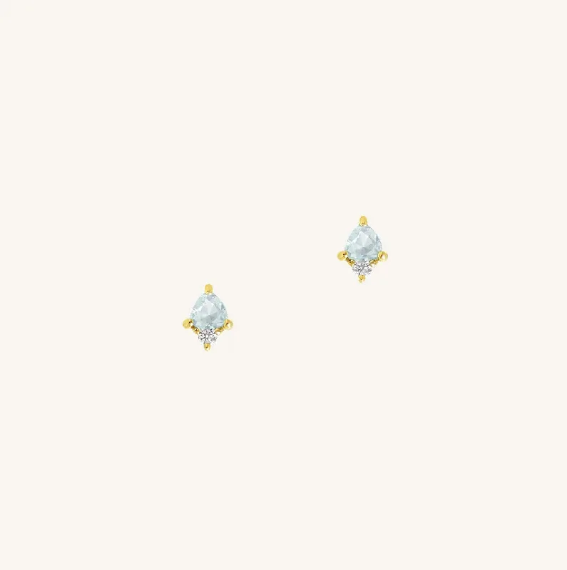 Luxury Jewelry Clearance – Shop Premium Styles Now March Aquamarine Birthstone Studs