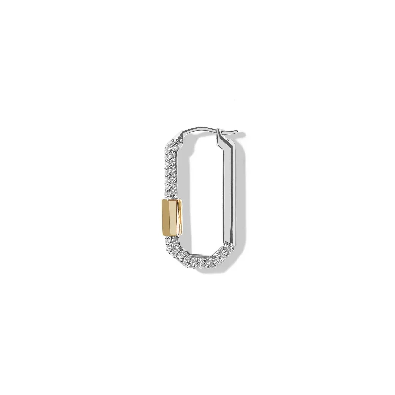Flash Sale On Stunning Jewelry – Don't Miss Out Medium Pave Diamond Single Lock Earring