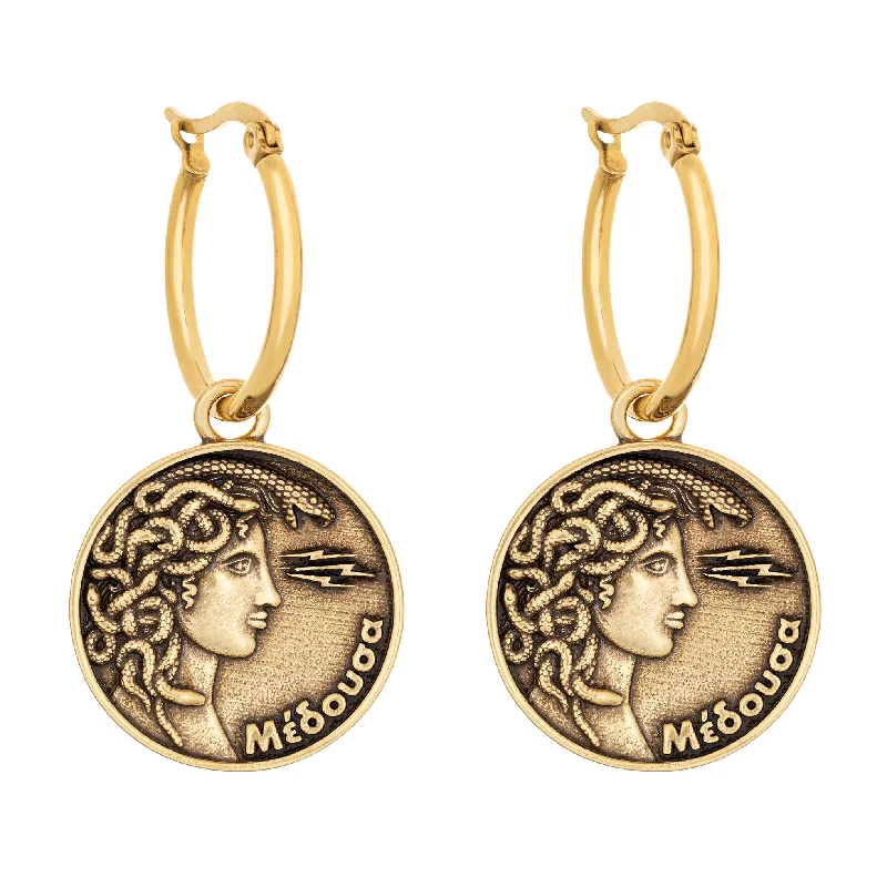 Exclusive Jewelry Offers – Sparkle For Less Medusa Coin Earrings