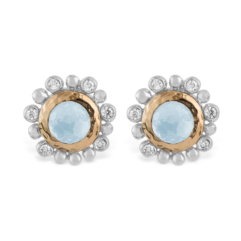 Flash Jewelry Sale – Get Stunning Pieces At Low Prices Molten 5mm Round Stud Earrings w/ Blue Topaz in 18K Yellow Gold & Sterling Silver Flash Jewelry Sale – Get Stunning Pieces At Low Prices Molten 5mm Round Stud Earrings w/ Blue Topaz in 18K Yellow Gold & Sterling Silver
