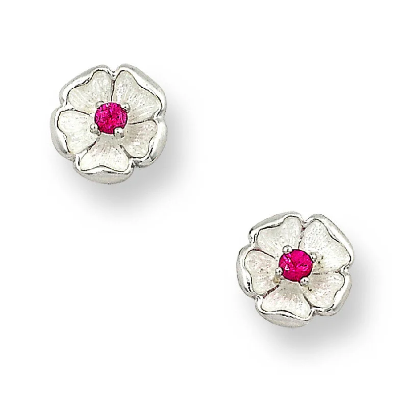 Grab Your Favorite Jewelry At The Lowest Prices Nicole Barr SS White Rose Stud Earrings Grab Your Favorite Jewelry At The Lowest Prices Nicole Barr SS White Rose Stud Earrings