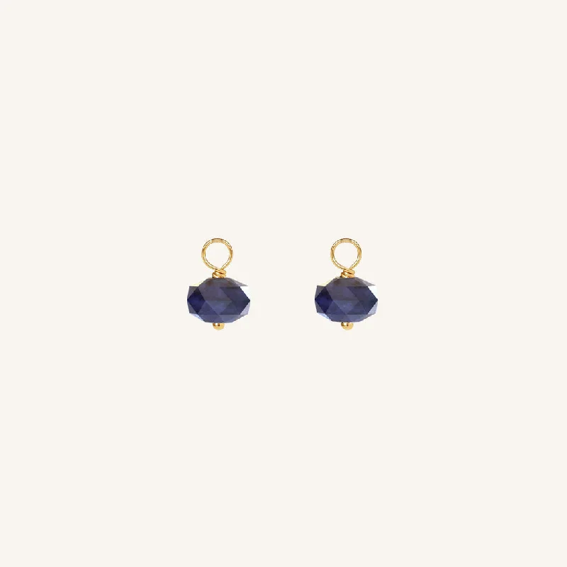 Accessorize For Less – Luxury Jewelry At Affordable Prices Opulent Sodalite Hoop Charm - Stone of Intuition (Set of 2) Accessorize For Less – Luxury Jewelry At Affordable Prices Opulent Sodalite Hoop Charm - Stone of Intuition (Set of 2)