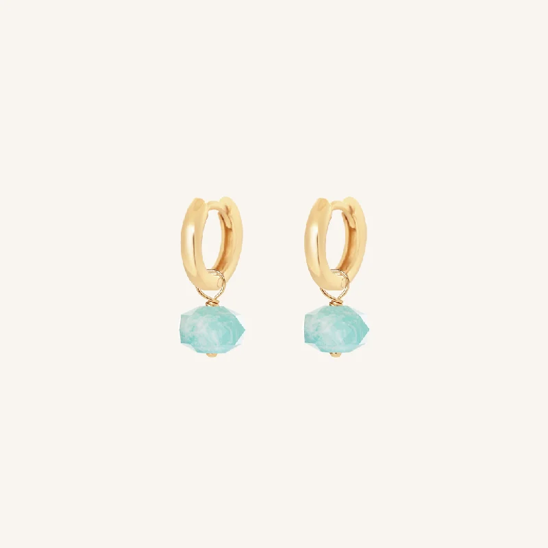 Premium Diamond Jewelry For Unforgettable Moments Opulent Amazonite Plain Hoops - Stone of Courage Premium Diamond Jewelry For Unforgettable Moments Opulent Amazonite Plain Hoops - Stone of Courage