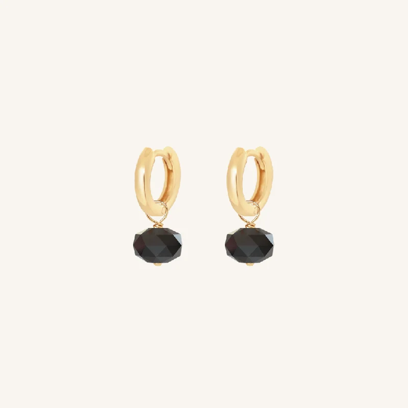 Holiday Jewelry Sale – Perfect Gifts At Great Prices Opulent Black Spinel Plain Hoops - Stone of Energy Holiday Jewelry Sale – Perfect Gifts At Great Prices Opulent Black Spinel Plain Hoops - Stone of Energy