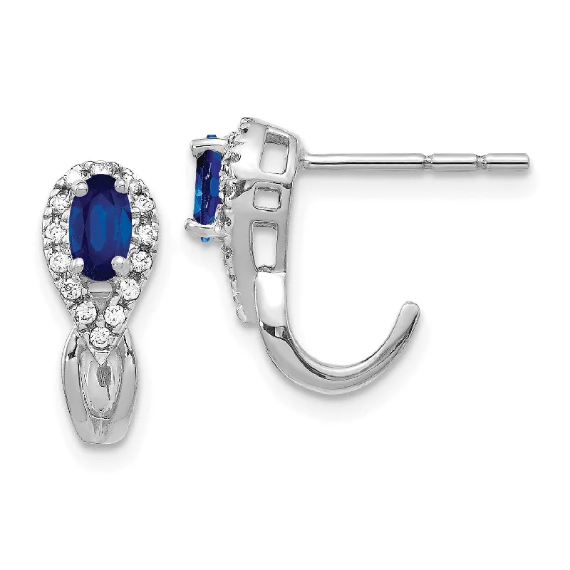 The Ultimate Jewelry Sale – Shop Premium Styles Oval Sapphire and Diamond Earrings in 14KT White Gold The Ultimate Jewelry Sale – Shop Premium Styles Oval Sapphire and Diamond Earrings in 14KT White Gold