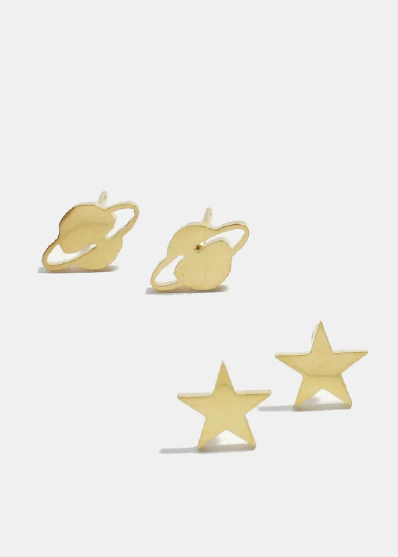 Last Chance To Grab Your Favorite Jewelry At A Discount Planet and Stars Stud Earrings Set Last Chance To Grab Your Favorite Jewelry At A Discount Planet and Stars Stud Earrings Set