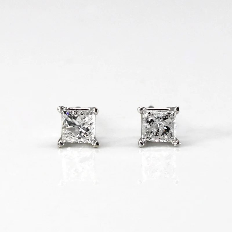 Exclusive Jewelry Offers – Sparkle For Less Princess Diamond Stud Earrings | 0.46ctw | Exclusive Jewelry Offers – Sparkle For Less Princess Diamond Stud Earrings | 0.46ctw |