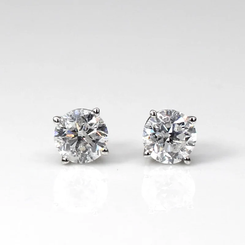 Luxury Handcrafted Jewelry For Elegant Looks Canadian Prong Set Diamond Stud Earrings | 0.92ctw I1/2 E VG | Luxury Handcrafted Jewelry For Elegant Looks Canadian Prong Set Diamond Stud Earrings | 0.92ctw I1/2 E VG |