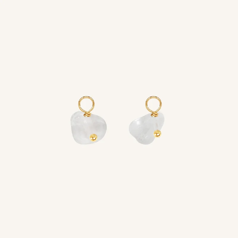 Exclusive Jewelry Sale – Shine For Less Quartz Chip Hoop Charm (Set of 2)