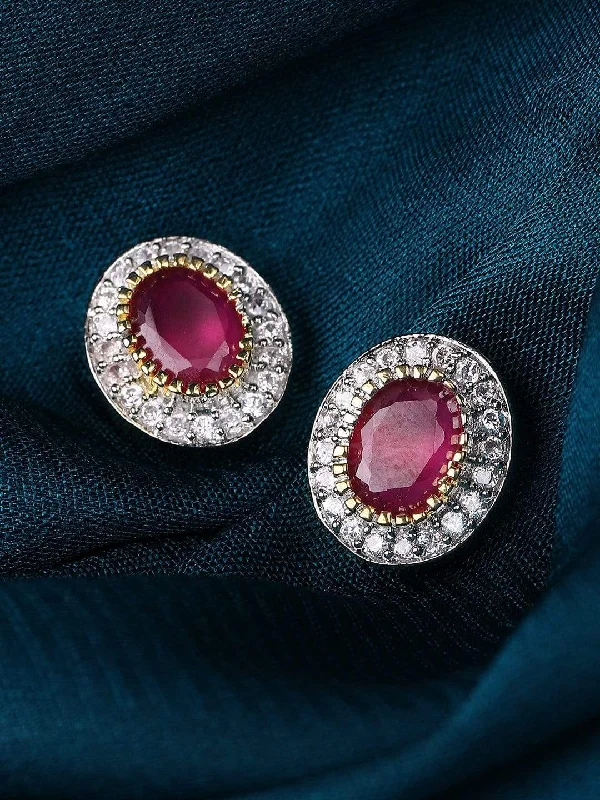 Personalized Jewelry Sale – Unique Pieces At Great Prices Rubans CZ and Faux Ruby Studded Stud Earrings Personalized Jewelry Sale – Unique Pieces At Great Prices Rubans CZ and Faux Ruby Studded Stud Earrings
