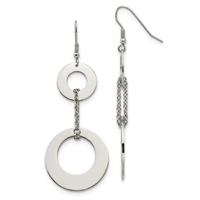 Buy More, Save More On Stunning Jewelry Pieces Stainless Steel Polished Circles Dangle Earrings Buy More, Save More On Stunning Jewelry Pieces Stainless Steel Polished Circles Dangle Earrings