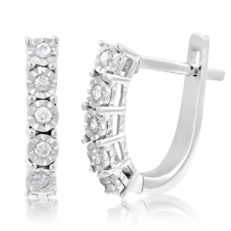 Elegant Jewelry At Unbeatable Offers – Shop Before It's Gone Sterling Silver 10 Diamond Hoop Earrings Elegant Jewelry At Unbeatable Offers – Shop Before It's Gone Sterling Silver 10 Diamond Hoop Earrings