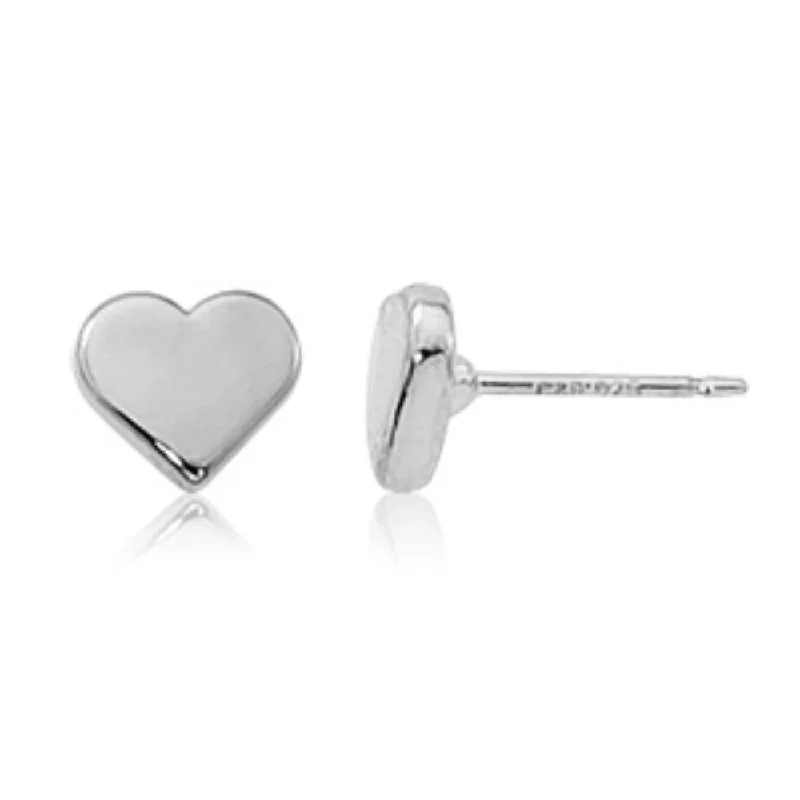 Buy More, Save More On Stunning Jewelry Designs Sterling Silver Flat Heart Stud Earrings Buy More, Save More On Stunning Jewelry Designs Sterling Silver Flat Heart Stud Earrings