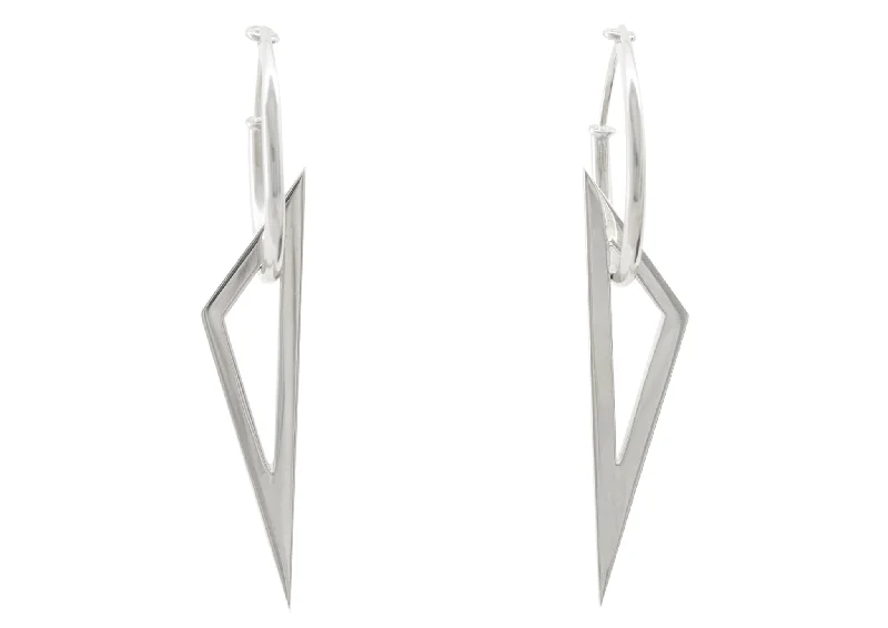 Elegant Necklaces And Bracelets At Limited-Time Offers E30 Open Triangle Hoop Earrings, Sterling Silver Elegant Necklaces And Bracelets At Limited-Time Offers E30 Open Triangle Hoop Earrings, Sterling Silver