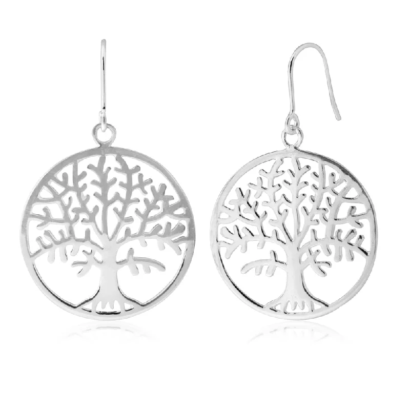 Upgrade Your Jewelry Collection For Less Sterling Silver Tree of Life in Circle Drop Earrings Upgrade Your Jewelry Collection For Less Sterling Silver Tree of Life in Circle Drop Earrings