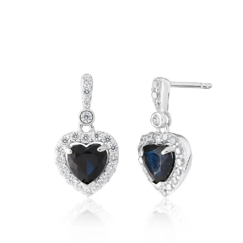 Breathtaking Jewelry, Breathtaking Prices Sterling Silver Zirconia Heart Stud Drop Earrings Breathtaking Jewelry, Breathtaking Prices Sterling Silver Zirconia Heart Stud Drop Earrings