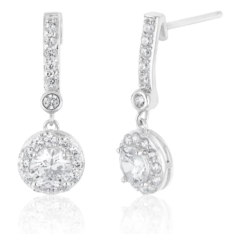 Dainty And Elegant Jewelry Now At Reduced Prices Streling Silver Cubic Zirconia Drop Earrings Dainty And Elegant Jewelry Now At Reduced Prices Streling Silver Cubic Zirconia Drop Earrings