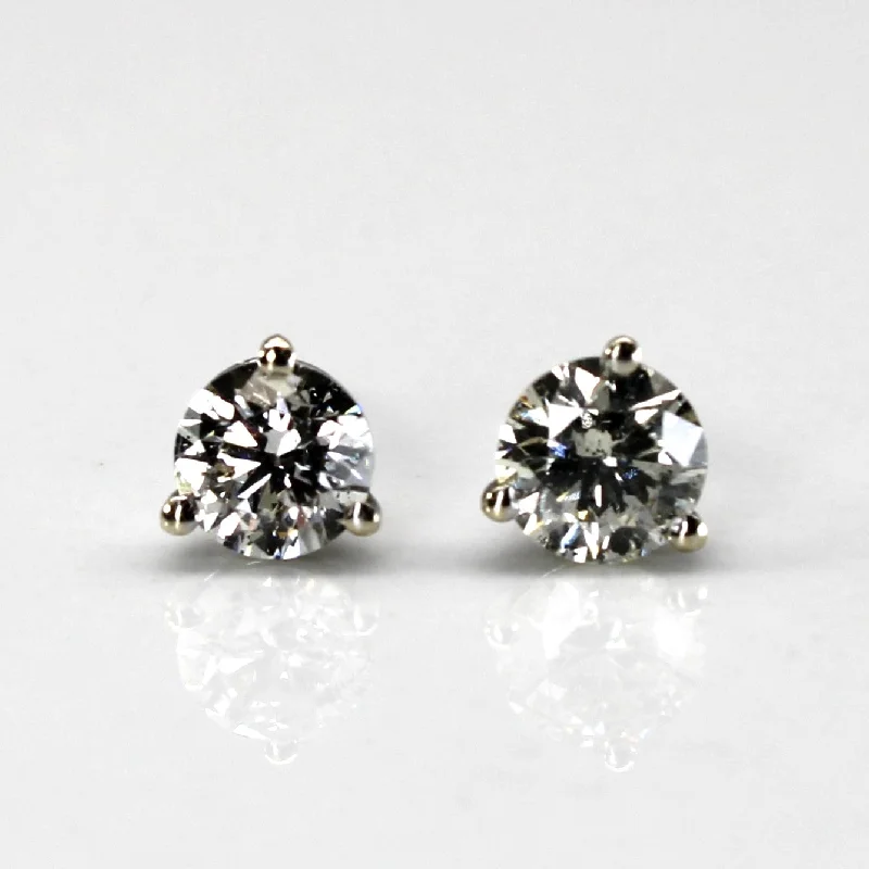 Don't Miss Our Biggest Jewelry Sale Of The Season Three Prong Diamond Stud Earrings | 0.93ctw | Don't Miss Our Biggest Jewelry Sale Of The Season Three Prong Diamond Stud Earrings | 0.93ctw |