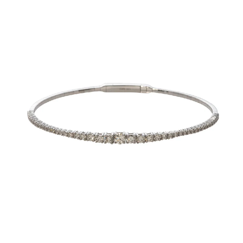 Celebrate With Sparkle – Jewelry Sale Now Live 1.25ct Graduated Diamond 14K White Gold Flex Bangle Celebrate With Sparkle – Jewelry Sale Now Live 1.25ct Graduated Diamond 14K White Gold Flex Bangle