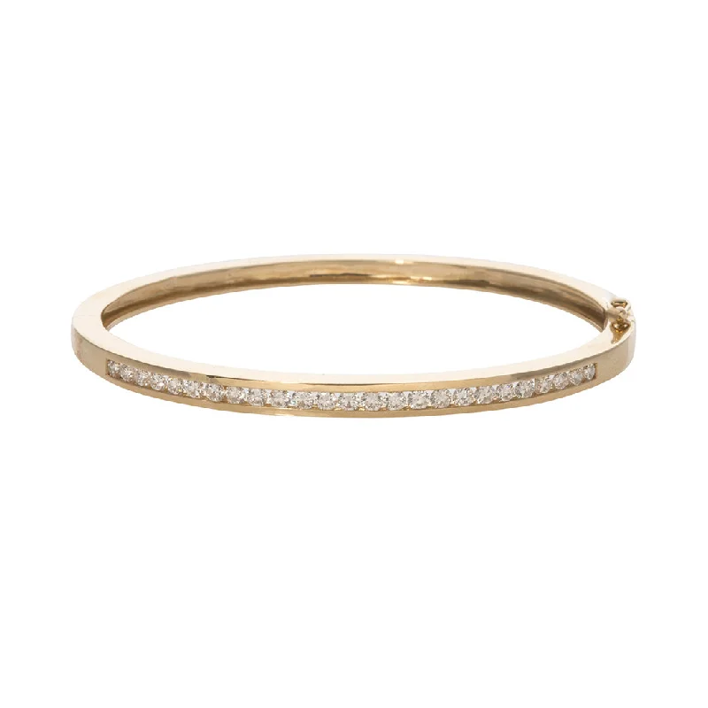 Elegant Jewelry, Affordable Luxury – Shop Now 1.4ct Diamond Channel Set 14K Yellow Gold Bangle Elegant Jewelry, Affordable Luxury – Shop Now 1.4ct Diamond Channel Set 14K Yellow Gold Bangle