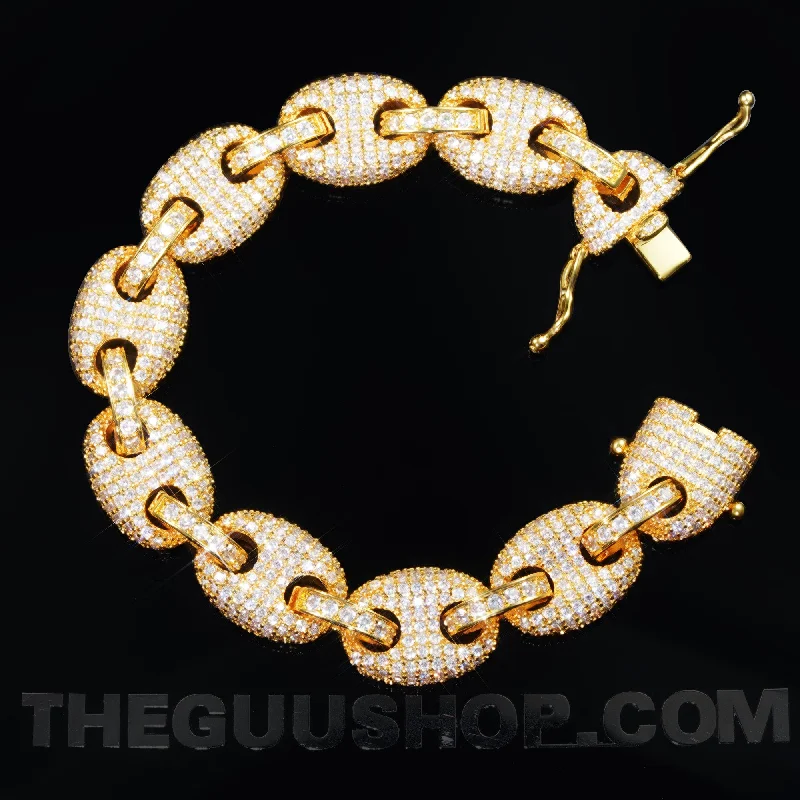 Versatile Layering Jewelry For Effortless Chic 12mm Iced Gold-Plated CZ Cuban Link Bracelet Versatile Layering Jewelry For Effortless Chic 12mm Iced Gold-Plated CZ Cuban Link Bracelet