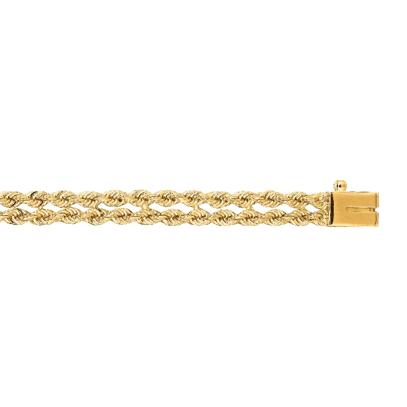 Upgrade Your Jewelry Collection For Less 14K Gold 4.8mm Multi-Row Rope Chain Bracelet Upgrade Your Jewelry Collection For Less 14K Gold 4.8mm Multi-Row Rope Chain Bracelet