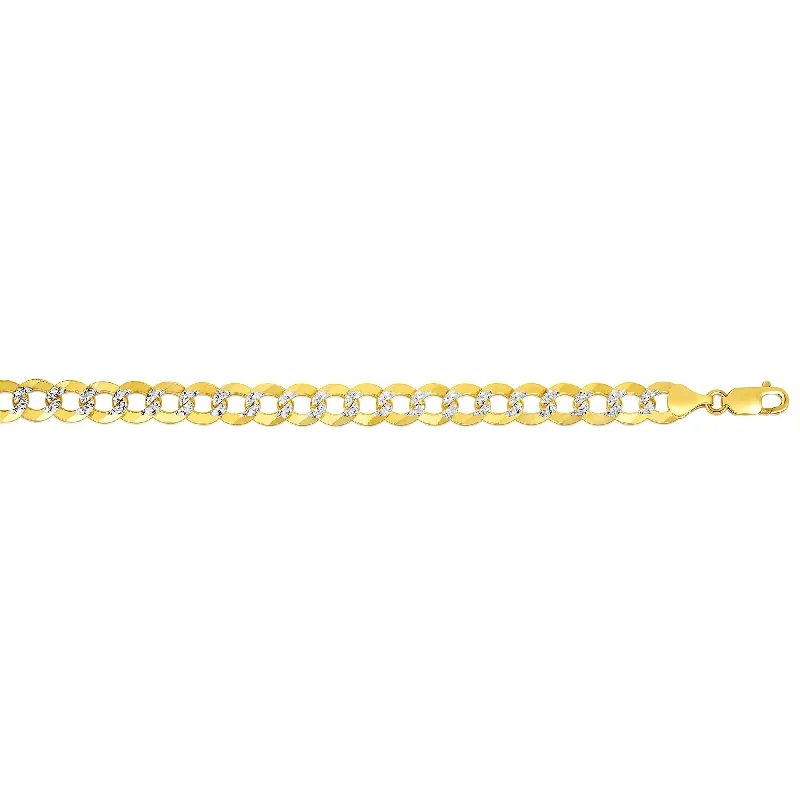 Flash Sale On Elegant Jewelry – Don't Miss Out 14K Gold 9.7mm White Pave Curb Chain Flash Sale On Elegant Jewelry – Don't Miss Out 14K Gold 9.7mm White Pave Curb Chain