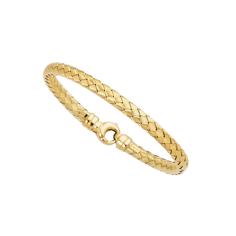Unique Jewelry Designs Now At Discounted Rates 14K Gold Medium Weaved Bangle