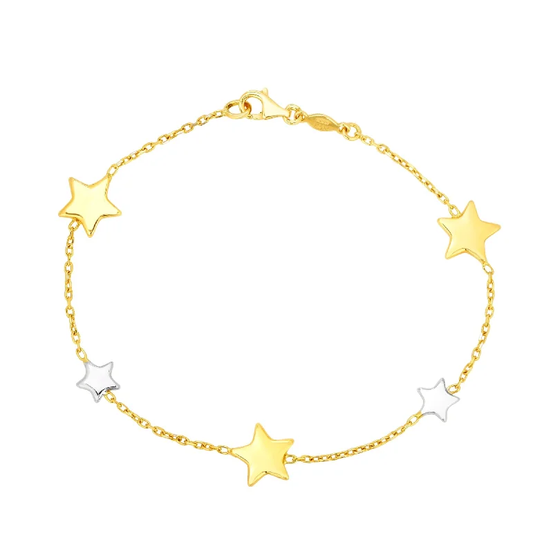 Everyday Jewelry Essentials Now On Sale 14K Gold Polished Star Station Bracelet