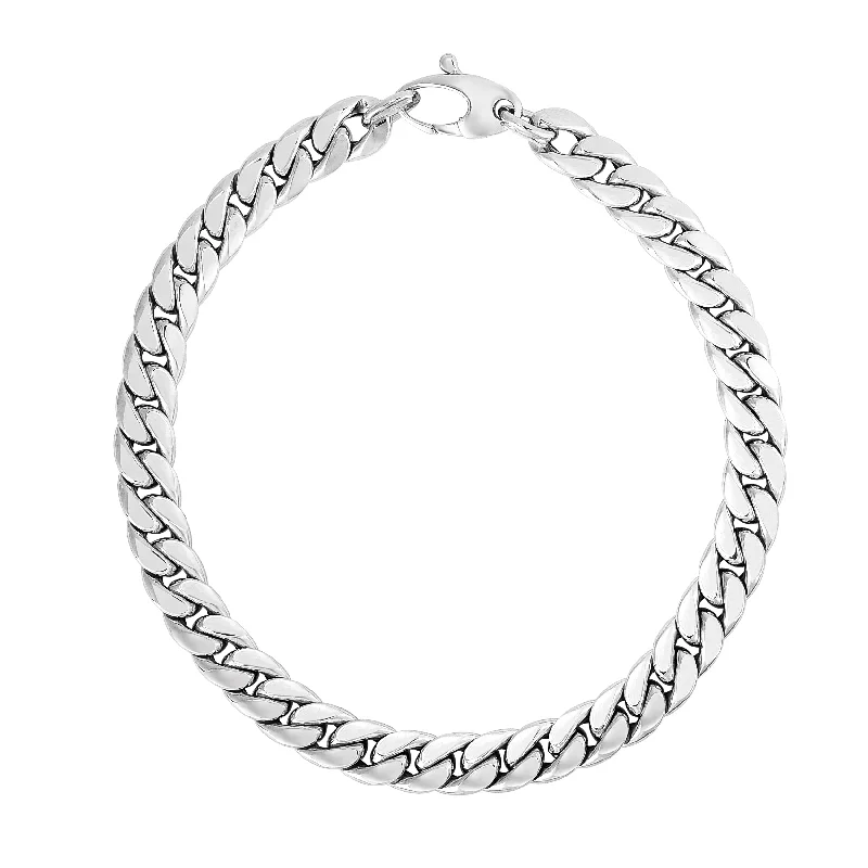 Elegant Necklaces And Bracelets At Limited-Time Offers 14k White Gold Cuban Bracelet 7.25" Elegant Necklaces And Bracelets At Limited-Time Offers 14k White Gold Cuban Bracelet 7.25"