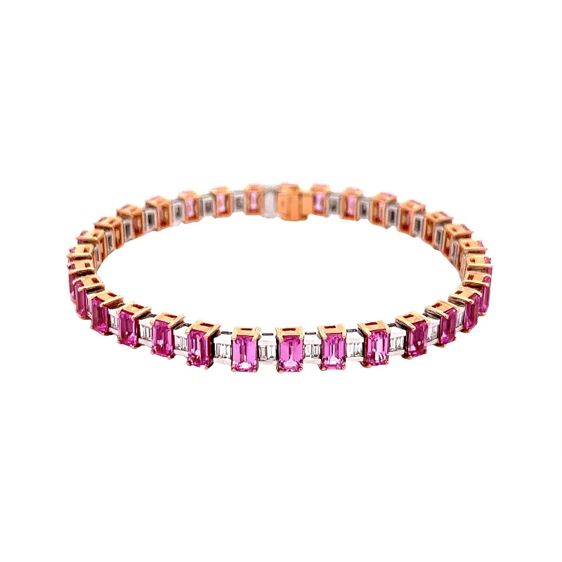 Breathtaking Jewelry At Limited-Time Savings Pink Sapphire & Diamond Bracelet