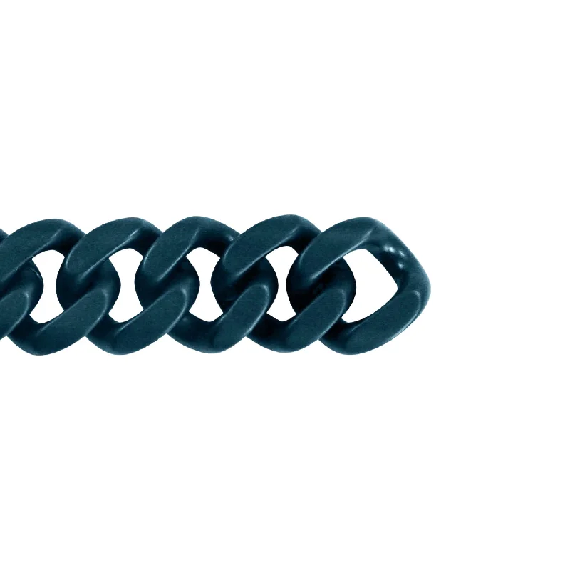 High-Quality Gemstone Jewelry For Special Occasions 6.5" Deep Blue Ceramic Cuban Bracelet No Clasp High-Quality Gemstone Jewelry For Special Occasions 6.5" Deep Blue Ceramic Cuban Bracelet No Clasp