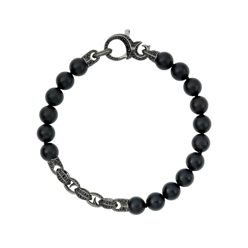 Premium Diamond Jewelry For Unforgettable Moments Thorn Beaded Bracelet in Black Onyx and Black Sapphire Premium Diamond Jewelry For Unforgettable Moments Thorn Beaded Bracelet in Black Onyx and Black Sapphire