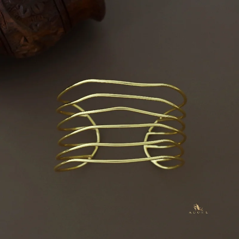 Must-Have Jewelry At Unbelievable Discounts Adeline Golden Layer Curly Bangle