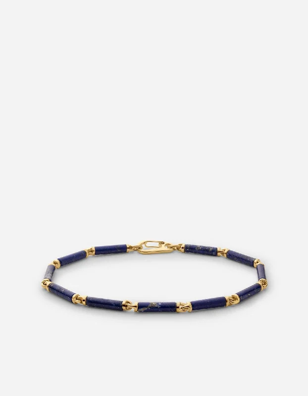 Shop High-Quality Jewelry At Jaw-Dropping Discounts Akio Lapis Bracelet, Gold Vermeil