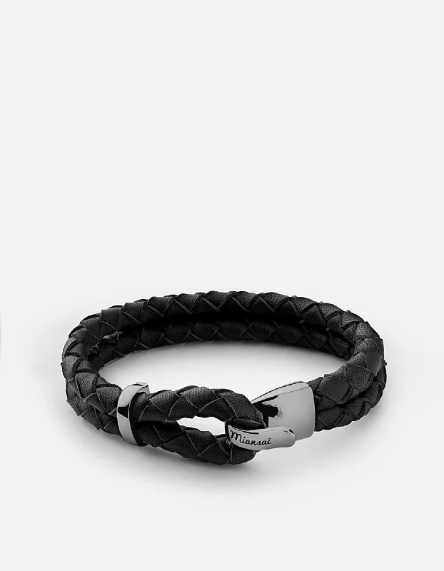 Handmade Pearl Jewelry For Timeless Elegance Beacon Leather, Black Rhodium