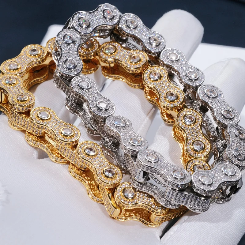 Jewelry Sale Alert – Shop Timeless Elegance Today BIKE CHAIN LINK ICED HIP HOP BRACELET